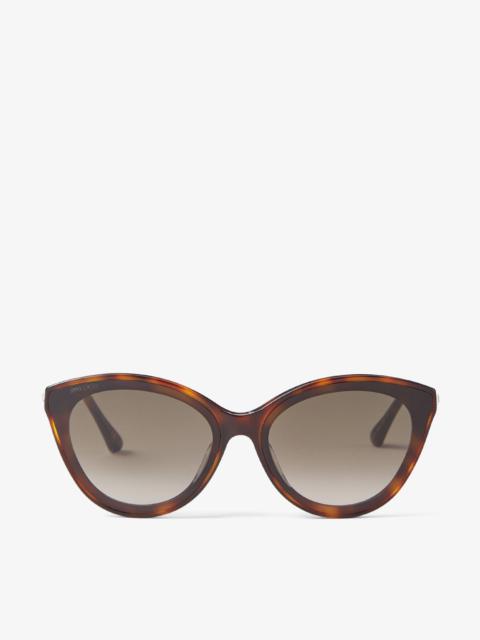 Vic
Dark Havana Square-Frame Sunglasses with Swarovski Crystals