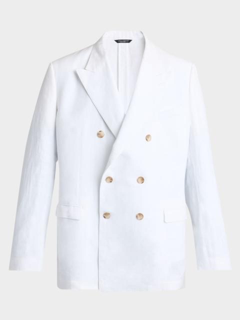 Dolce & Gabbana Men's Peak Lapel Double-Breasted Blazer