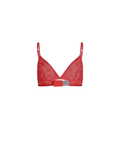 Marine Serre Moonogram Mesh Flock Bralette