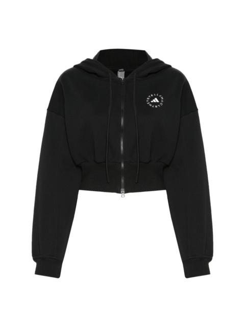 adidas logo-print hooded jacket