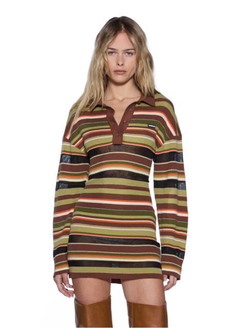 Ksubi TAMRIN KNITTED LS POLO DRESS MULTI