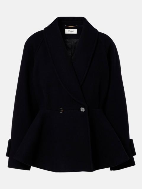 Chloé Peplum wool-blend coat