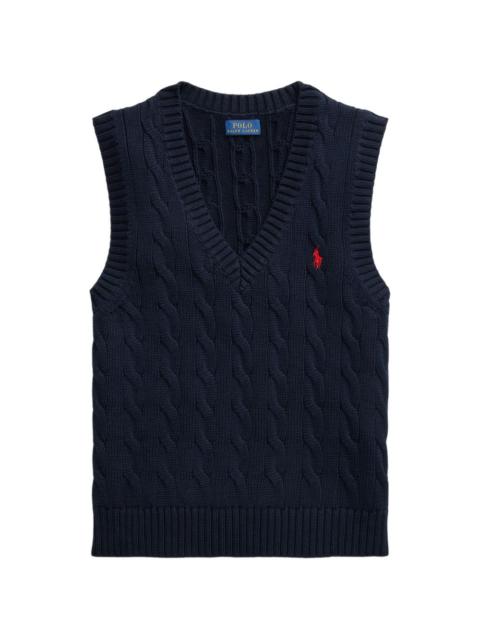 Polo Ralph Lauren cable-knit V-neck vest