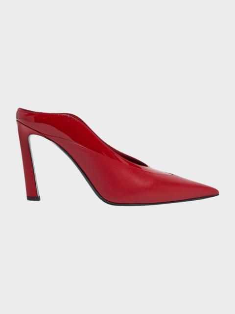 Givenchy Mixed Leather Pointed-Toe Mule Pumps