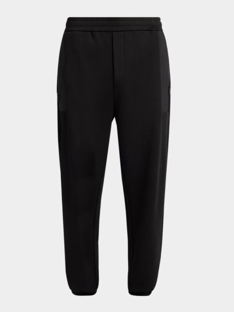Moncler Men's Logo-Panel Fleece Sweatpants