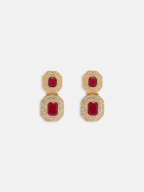 Alessandra Rich METAL EARRINGS WITH CRYSTAL EMBELLISHMENT