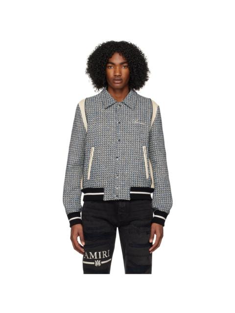 AMIRI Blue Varsity Bomber Jacket
