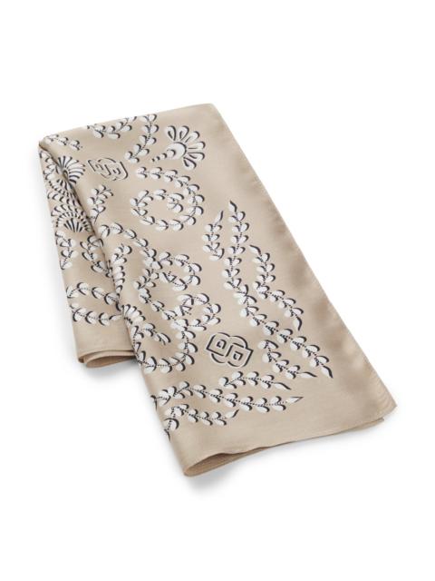 BOSS PRINTED SCARF IN SILK WITH DOUBLE B MONOGRAMS