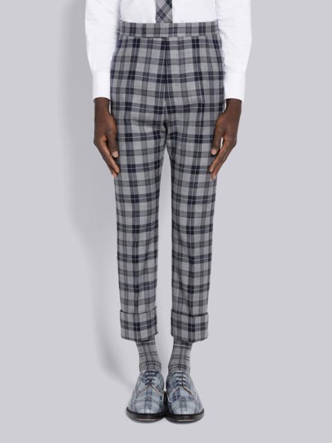 Thom Browne Tartan Wool Twill Backstrap Trouser