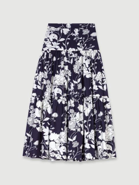 Floral print maxi skirt