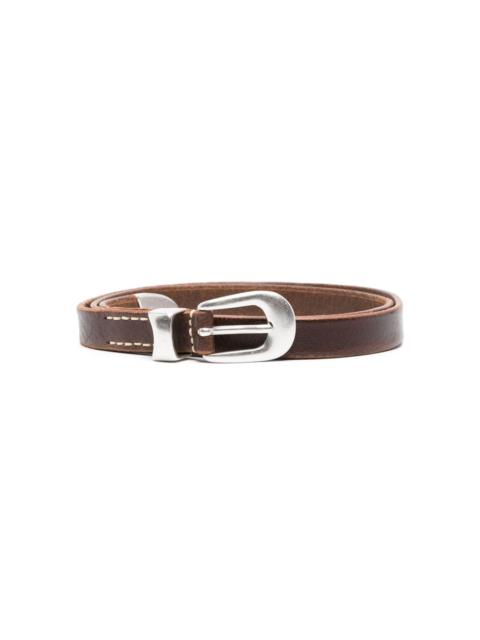 Our Legacy contrast-stitching leather belt | REVERSIBLE