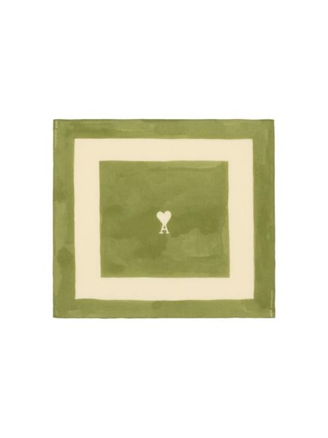 AMI Paris Ami De Coeur printed scarf