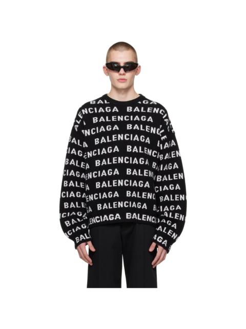 BALENCIAGA Black Jacquard Sweater
