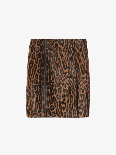 Proenza Schouler Leopard Printed Haircalf Skirt