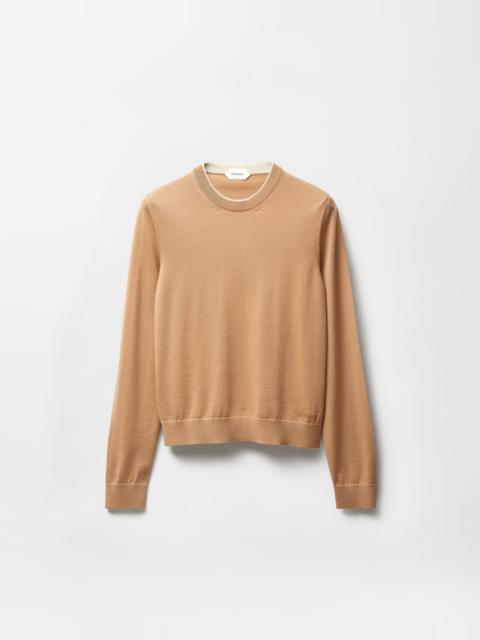 VERSACE Embroidered Wool Knit Sweater