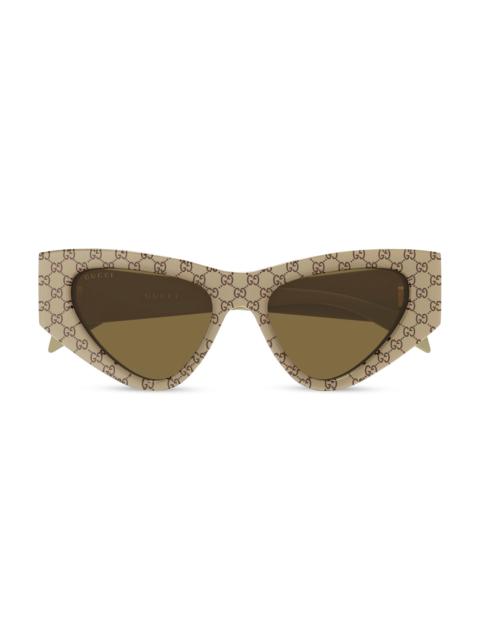 GUCCI Women's Rowcut 53MM Cat-Eye Sunglasses - Beige