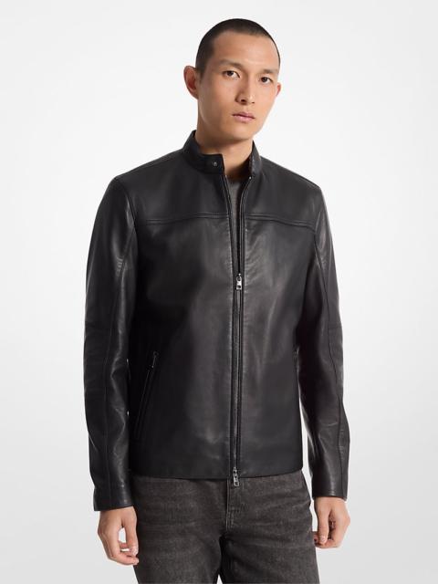 MICHAEL KORS Leather Racer Jacket