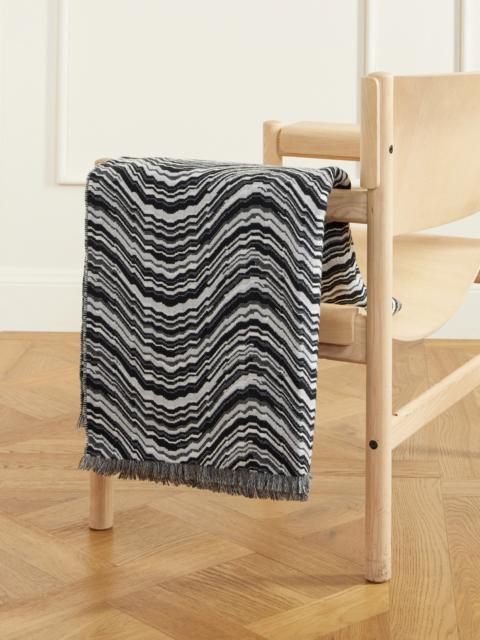 Missoni Fringed Striped Wool-blend Throw