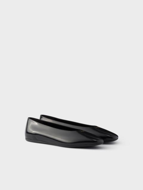 Prada Brushed leather ballerinas