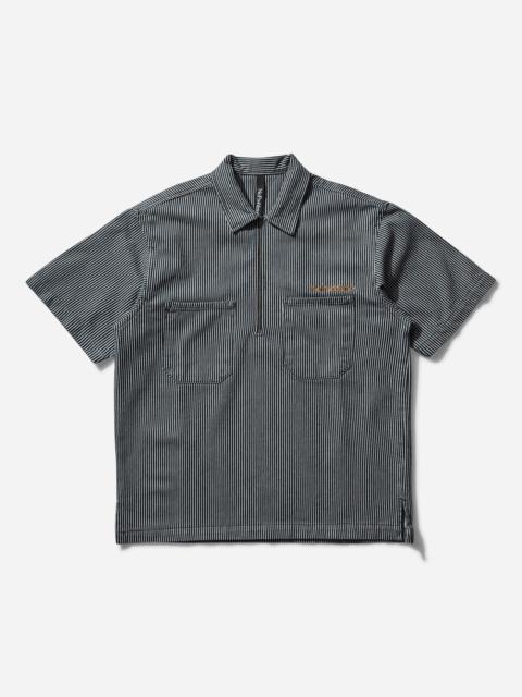 No Problemo Men's Mini Problemo Shortsleeve Work Shirt Denim Blue