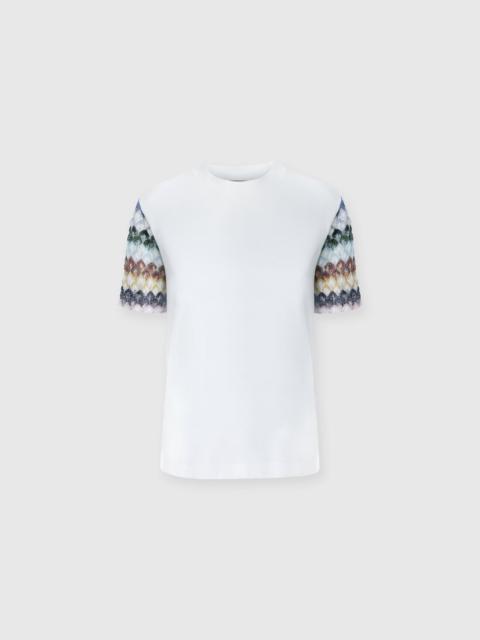Missoni Cotton crewneck T-shirt with chevron details