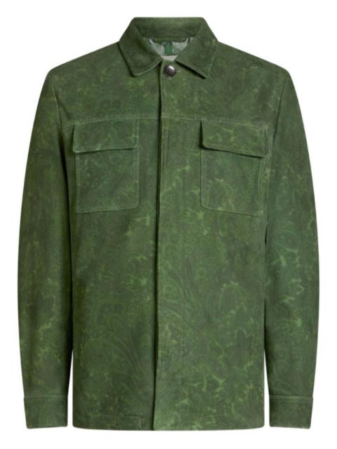 Etro floral paisley suede jacket