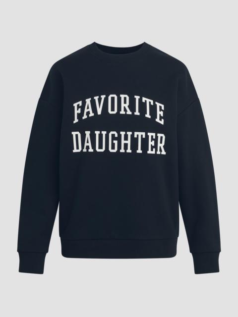 Favorite Daughter Women's Collegiate Cotton-Blend Sweatshirt - Navy