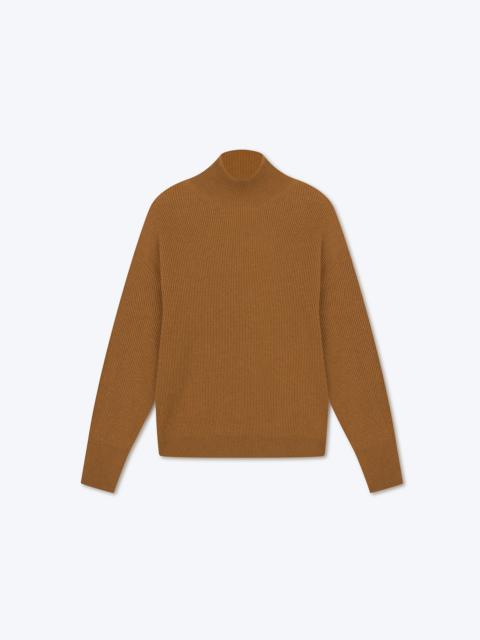 ARYA - Mock-neck cashmere-blend sweater - Camel