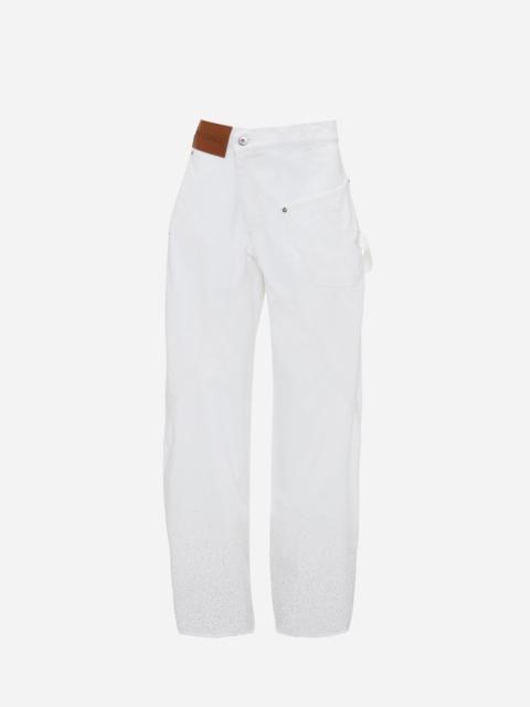 JW Anderson CRYSTAL HEM TWISTED JEANS