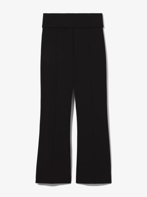 cropped stretch-wool trousers