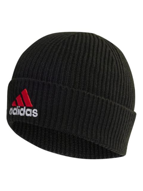 adidas adidas 2 색 로고 성능 Beanie '블랙 레드' HG7782