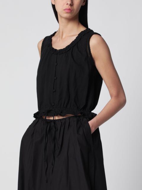 Dunst Black perforated cotton tank top