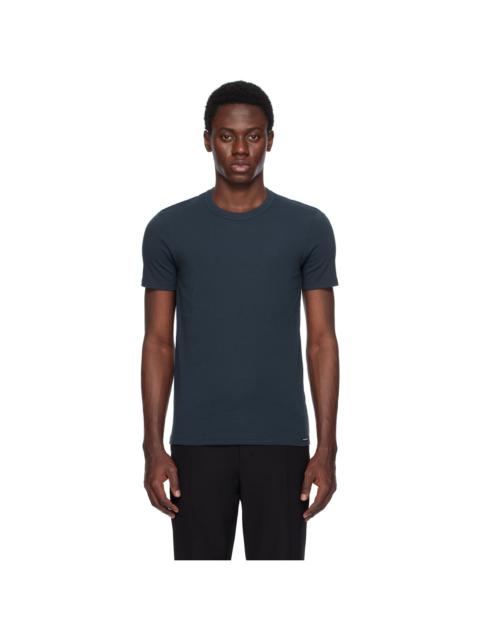 TOM FORD Navy Cotton Stretch Jersey T-shirt