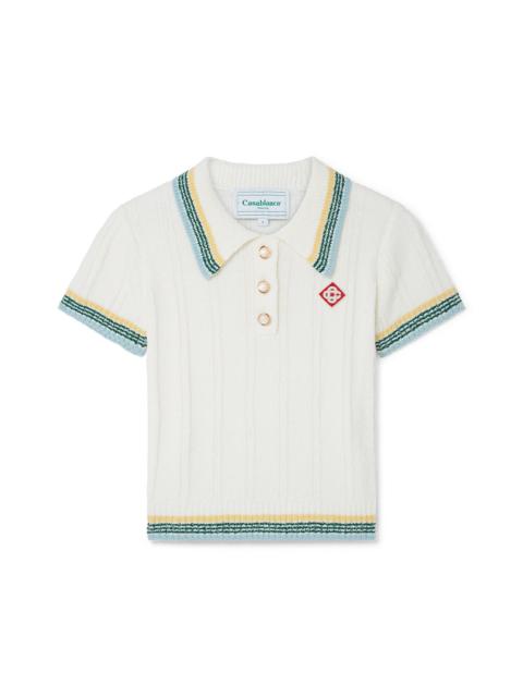 CASABLANCA Rib Boucle Polo Shirt | Casablanca Paris