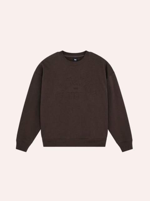 P.E NATION ESTABLISHED OVERSIZED SWEAT IN COFFEE