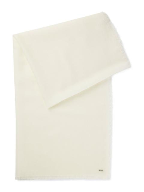 BOSS LIGHTWEIGHT WOOL SCARF WITH FRINGED TRIMS