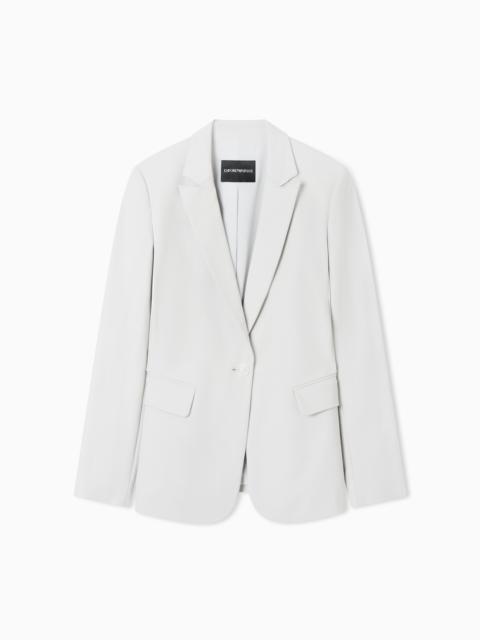EMPORIO ARMANI US EXCLUSIVE COMPACT STRETCH-COTTON SINGLE-BREASTED JACKET