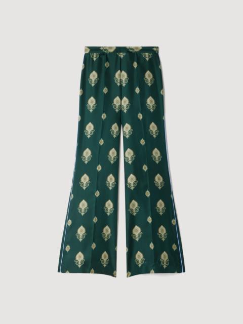 Sandro PAISLEY-PRINT FLOWY TROUSERS