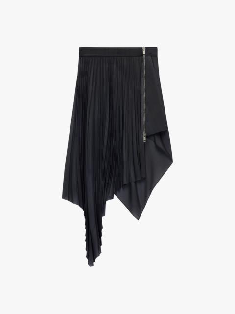 ASYMMETRIC PLEATED SKIRT WITH BANDANA PATTERN