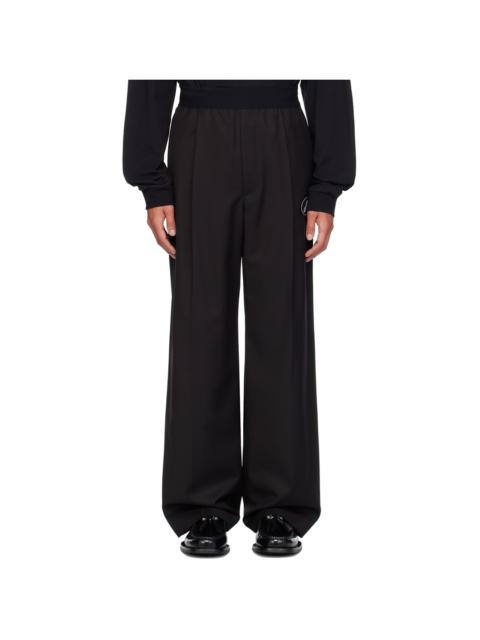 We11done Black Logo Trousers