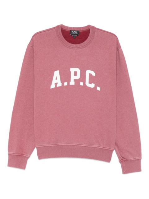 A.P.C. logo-print crew-neck sweater