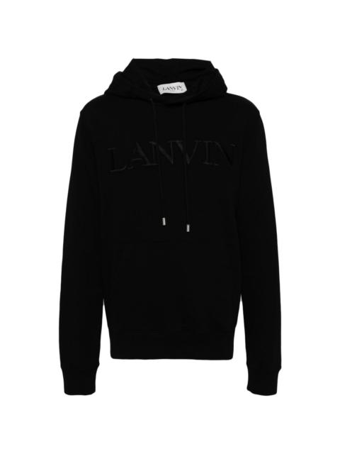 logo-embroidered hoodie