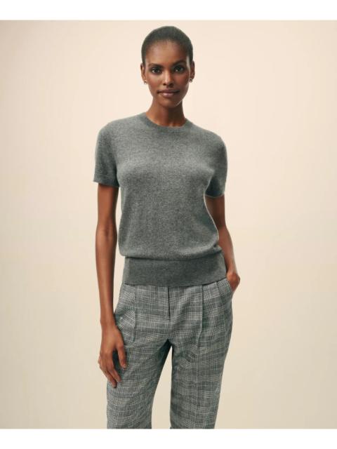 Brooks Brothers Short-Sleeve Shell Sweater in Cashmere