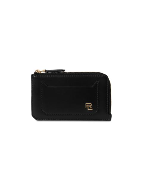 Ralph Lauren Women's RL Box Calfskin Zip Card Case - Black