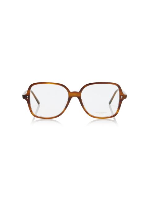 Oliver Peoples Cordina Square-Frame Acetate Glasses brown