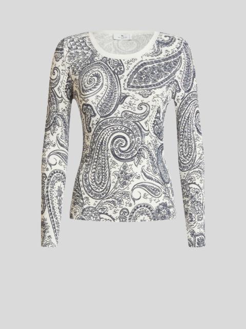 Etro PAISLEY DESIGN SILK AND VISCOSE JUMPER