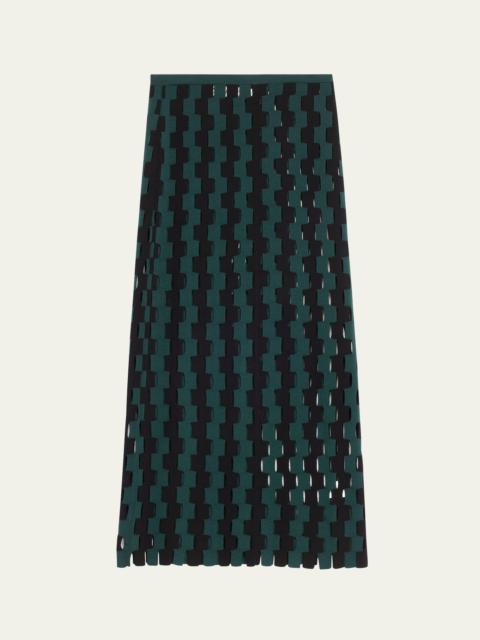 Marshall Abstract Wool Maxi Skirt