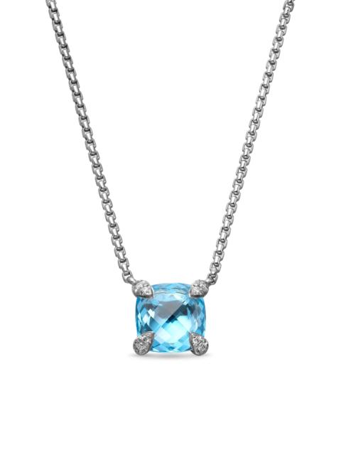 DAVID YURMAN Women's Petite Chatelaine Pendant Necklace with Pave Diamonds - Blue Topaz