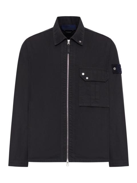 Stone Island COTTON OVERSHIRT WITH STONE ISLAND BADGE