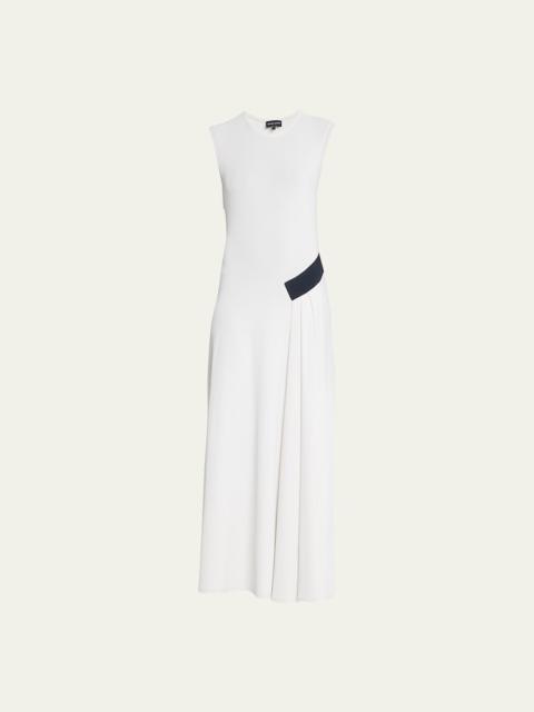 GIORGIO ARMANI Maxi Dress w/ Colorblock Hip Detail